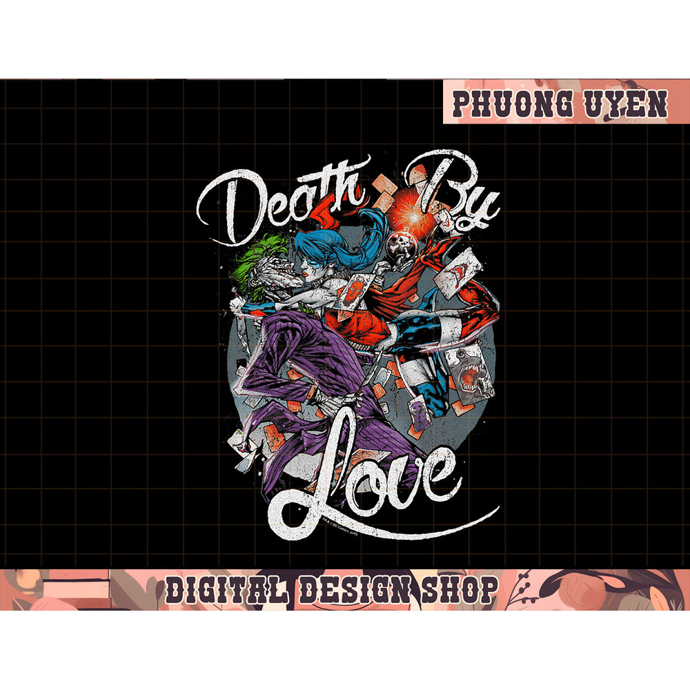 Harley Quinn Joker Death By Love T Shirt png, sublimate.jpg