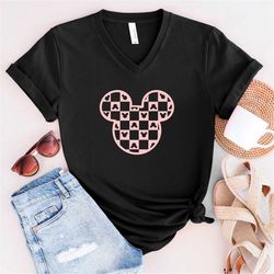 disney mickey ears shirts - mickey checkered shirt - family shirts - minnie mouse tees - vintage disneyland - disneyworl