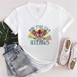 uterus tshirt - pro choice - feminist shirt - girl power shirt - middle finger tshirt - women's pro choice shirt - women