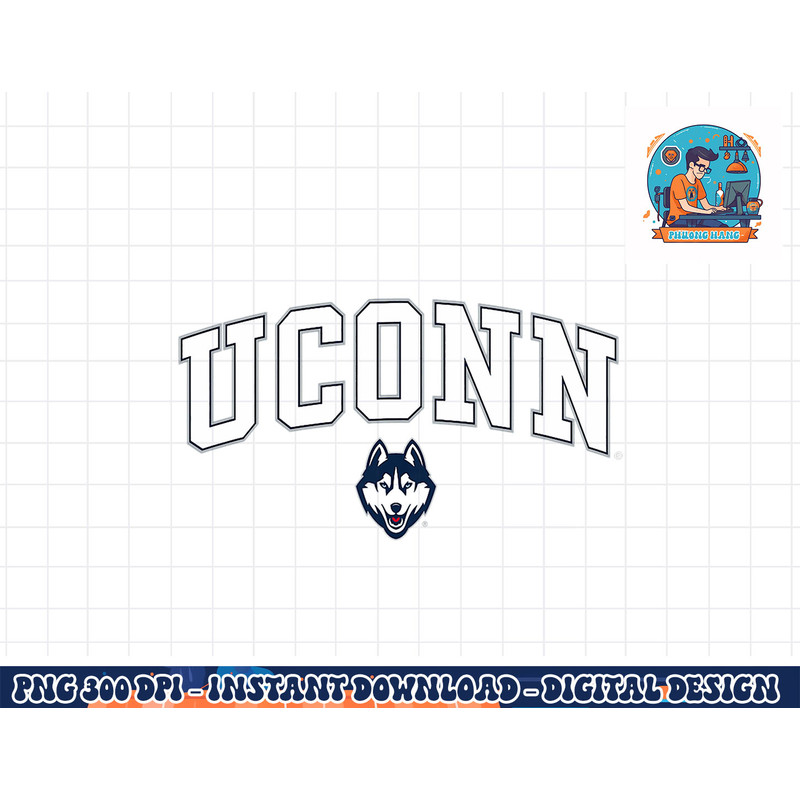 Kids Connecticut Huskies Kids Arch Over Navy png, sublimation copy.jpg