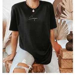 scorpio shirt, scorpio sweatshirt, astrology sweatshirt, horoscope shirt, zodiac birthday gift, minimalist oversized pre