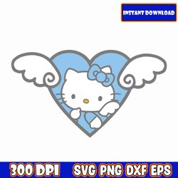 kawaii kitty kittens clipart, cute cats, png stickers, digital download cut file, vector printables, cricut silhouette