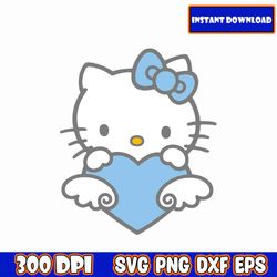 kawaii kitty svg| spring kitty| digital file for crafting|