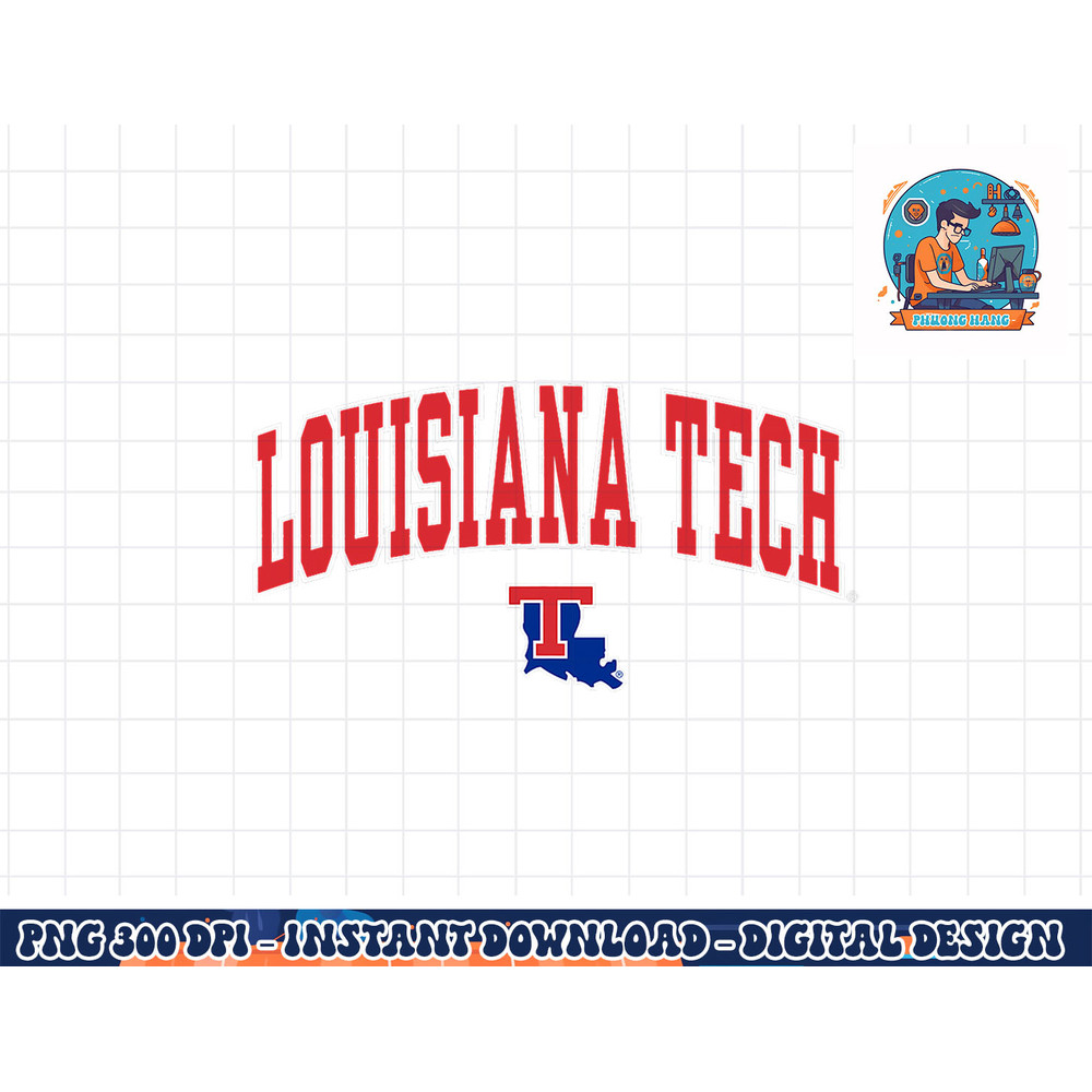Louisiana Tech Bulldogs Arch Over Blue Officially Licensed png, sublimation copy.jpg
