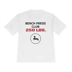 gym t-shirt, top, clothing, men's clothing, women's clothing, gym clothing, exercise, bench press, motivation, bench pre