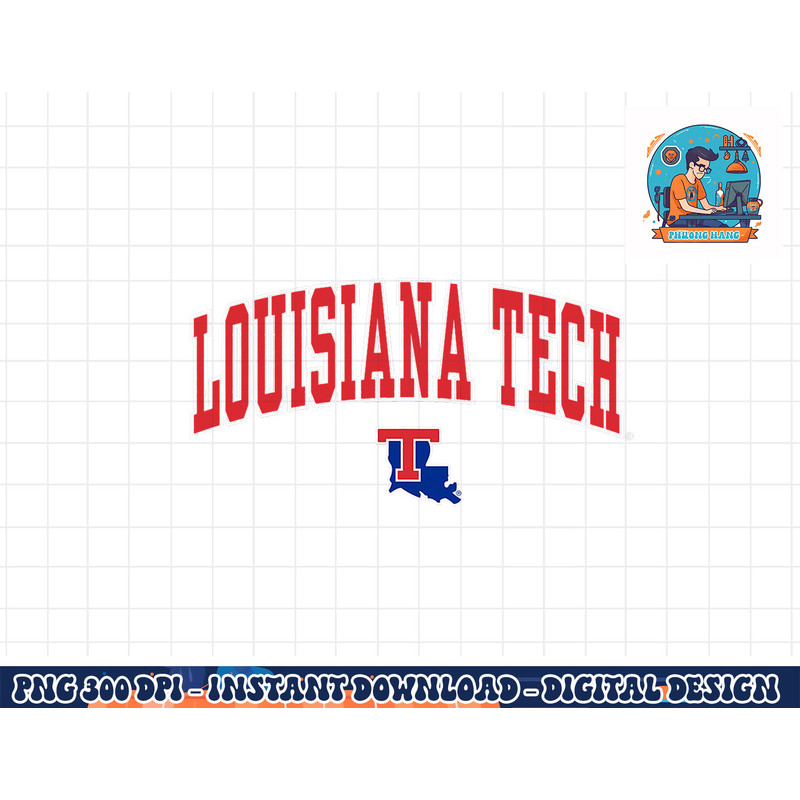 Louisiana Tech Bulldogs Arch Over Logo Officially Licensed  png, sublimation copy.jpg