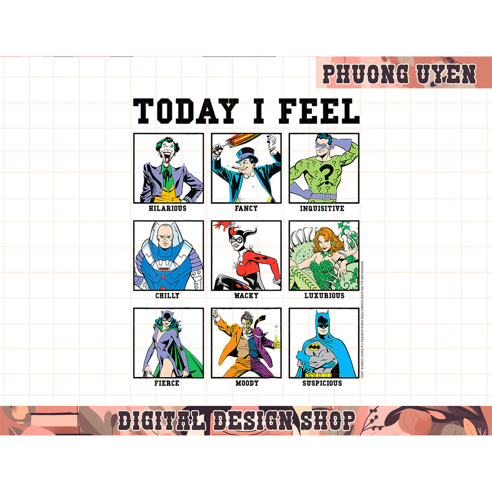 Kids DC Comics Batman Villains Today I Feel Emotional Box Up png, sublimate.jpg