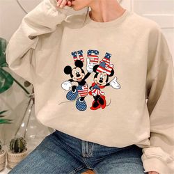 MIckey Minnie Sweatshirt - Disneyland 4th Of July Shirt - Disneyland Shirt - 4th Of July Sweatshirt - Disneyworld Shirt