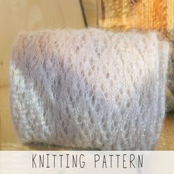 KNITTING PATTERN infinity scarf x Lace scarf pattern x Easy infinity scarf knit pattern x Shawl knit pattern x Estonian