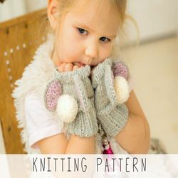 knitting pattern easy bunny wrist warmers x fingerless gloves knit pattern x easter knit pattern x knit bunny mittens