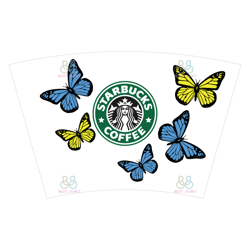 butterfly starbucks cup svg, butterfly wrap svg, starbucks wrap svg, trending svg, 24oz wrap