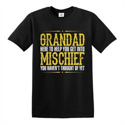 grandad mischief men's funny t shirt birthday gift grandad fathers day dads