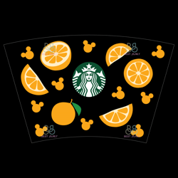 fruits starbucks full wrap svg, summer starbucks svg, orange wrap svg, starbucsk wrap svg, 24oz venti cold