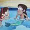 Gravity Falls-Mable Pines-Mermando-teenagers-children-cartoon, watercolor-water painting-pool-8.jpg