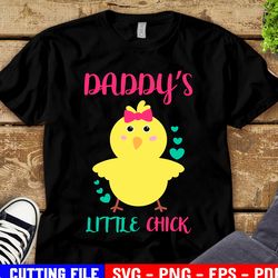 girl easter svg, daddys girl mommys world, daddys little chick, funny easter shirt svg files for cricut & silhouette