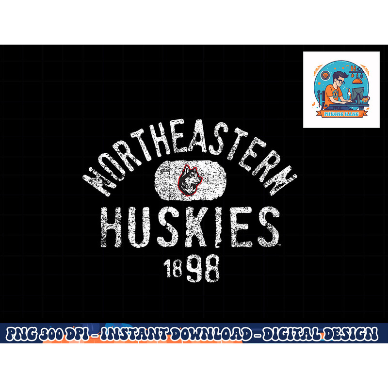 Northeastern Huskies Vintage 1898 Logo Official Licensed Red png, sublimation copy.jpg