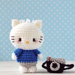 Hello Kitty Crochet: Dear Daniel, MONKICHI, Crochet pattern cat, digital file PDF, amigurumi animals