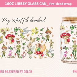 Tinkerbell Disney Princess Can Glass, Peter Pan Magic 16oz Can Glass, Png Sublimation, Coffe Design Png, Gifts For Kids