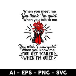 chicken when you meet me svg, chicken crazy svg, chicken svg, mother's day svg - digital file