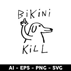bikini kill dog middle finger hand svg, dog svg, bikini kill dog svg, middle finger hand svg, animal svg - digital file