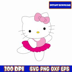 kawaii kitty svg| spring kitty| digital file for crafting|