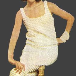 Vintage Crochet Pattern 275 Paris Evening Dress Women