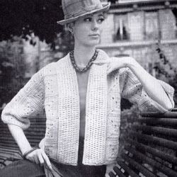 vintage crochet pattern 277 the add-a-motif jacket women