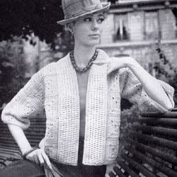 Vintage Crochet Pattern 277 The Add-a-Motif Jacket Women