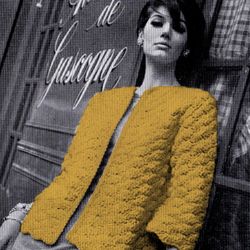 Vintage Crochet Pattern 279 Casual Jacket Women