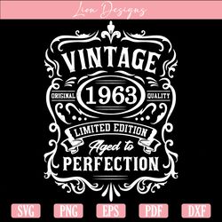 60th birthday svg | 60th birthday shirt | vintage 1963 svg | 1963 aged to perfection | aged to perfection svg | 60th bir