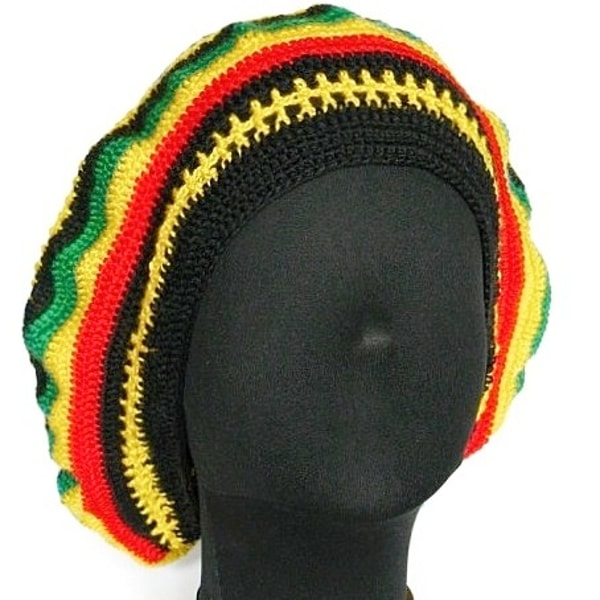 Knitted Rasta Cap Crochet Rasta Hat for Dreadlocks. Hand knitting! - Inspire Uplift