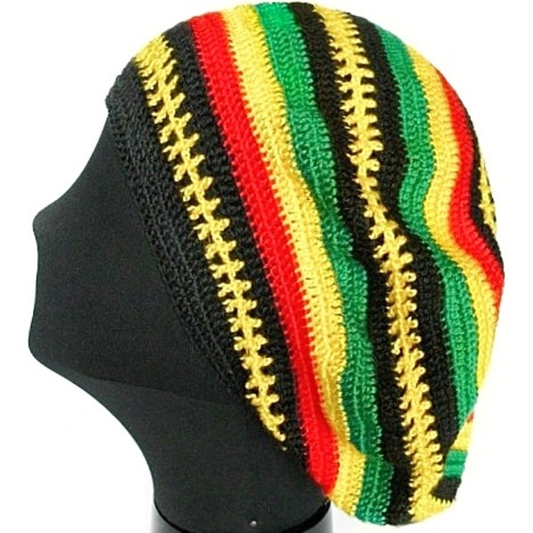 Knitted Rasta Cap Crochet Rasta Hat for Dreadlocks. Hand knitting! - Inspire Uplift
