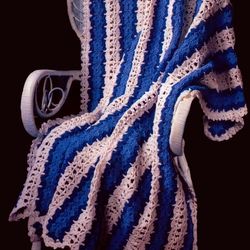 Blue Breeze Afghan Vintage Crochet Pattern 268