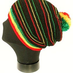 Crochet Rasta Hat for Dreadlocks. Hand knitting! Handmade. Reggae style