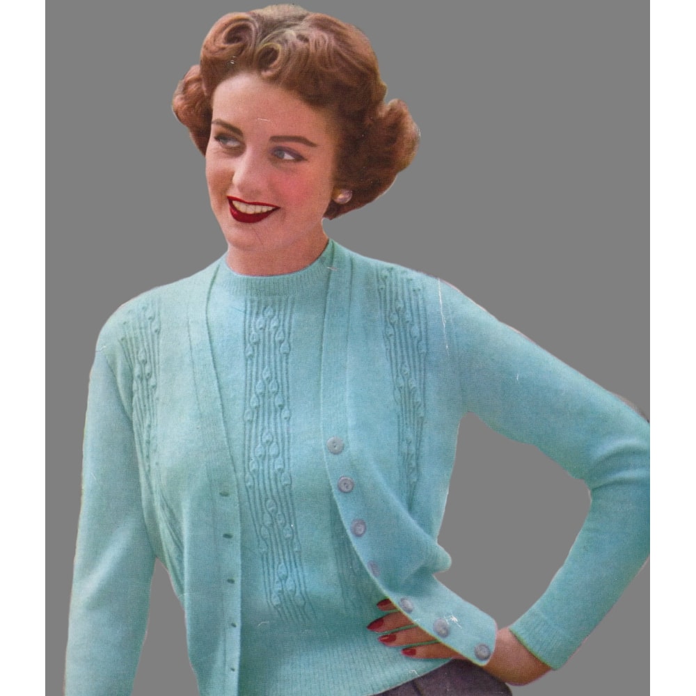 vintage pattern knitting woman Twin-Set