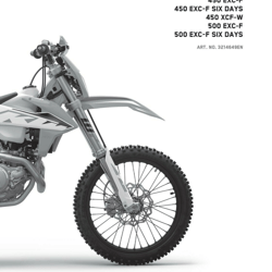 KTM Owners Manual Book Guide 2023 450 XCF-W US