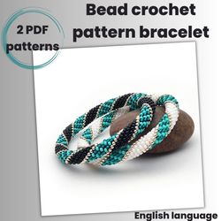 2 Pdf pattern bracelet, Bead crochet pattern, Friendship bracelet, Pattern, Crochet friendship bracelet, Girlfriend gift