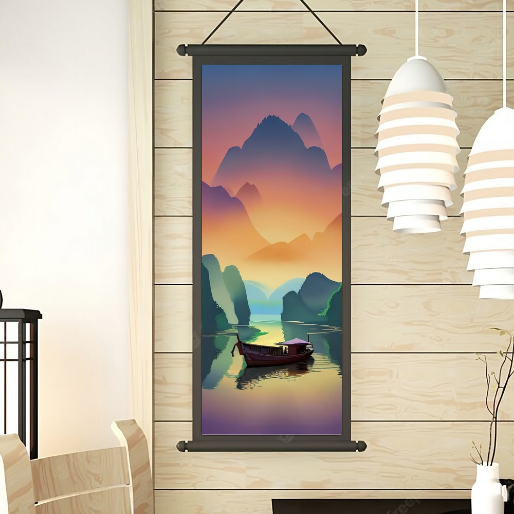 Asian landscape of fishing boats at sunset.png