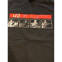 u2 shirt / vintage / elevation tour / 2001 / band tee / bono / the edge / size xl