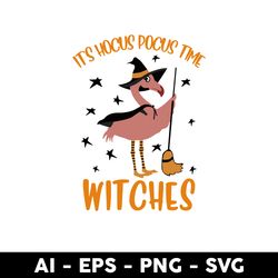flamingo it's hocus pocus time witches svg, hocus pocus svg, flamingo svg, halloween svg - digital file