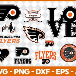 Philadelphia Flyers Hockey Bundle Svg, Sport Svg, NHL Svg, NHL Logo Svg, Hockey Team Svg Digital Download