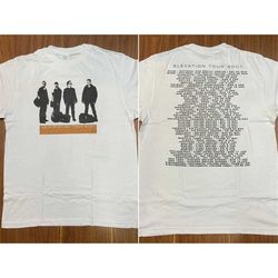u2 elevation tour 2001 t-shirt, u2 rock band elevation tour shirt, u2 band t-shirt, rock band shirt, music concert shirt