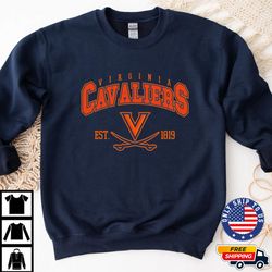 Virginia Cavaliers Est. Crewneck, Virginia Cavaliers Shirt, NCAA Sweater, Virginia Cavaliers Hoodies, Unisex T Shirt
