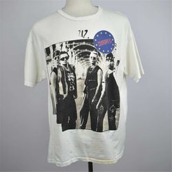 vintage 1993 hanes ultra weight u2 zooropa tour tee made in usa 100 cotton- size xl