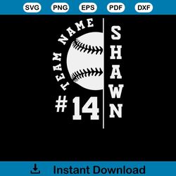 baseball team custom name svg baseball player graphic design file
