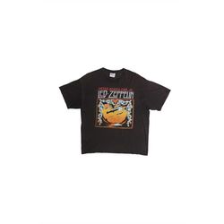 rock t-shirt led zeppelin united states tour 1977 90's black