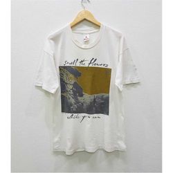 vintage 90s rock band u2 smell the flowers while you can t-shirts