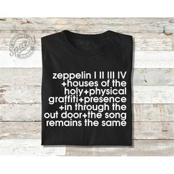 led zeppelin shirt classic rock band tee robert plant jimmie page john bonham john paul jones guitar player gifts cotton