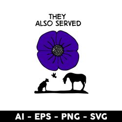 tonga animal they also served purple poppy svg, flower svg, animal svg - digital file