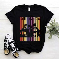 rolling stones vintage t shirt, the rolling stones shirt gift, retro gift tee for you and your friends